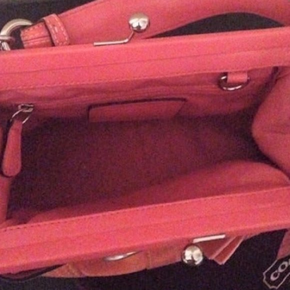 Vintage Coach Framed Kisslock BOLSA DE GAMUZA Satchel - Picture 3 of 5